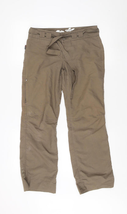 Blurr Women’s Brown XS Cotton-Nylon Belted Trousers