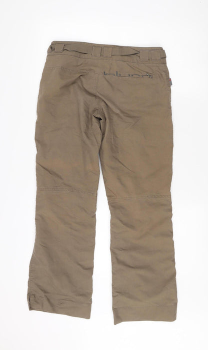 Blurr Women’s Brown XS Cotton-Nylon Belted Trousers
