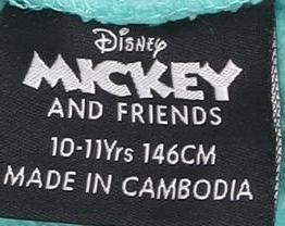 Disney Girls Green Mickey Tracksuit 10-11 Years Casual Fleece