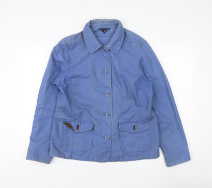 Lands' End Women's Blue Cotton Jacket M