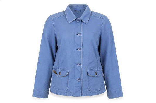 Lands' End Women's Blue Cotton Jacket M