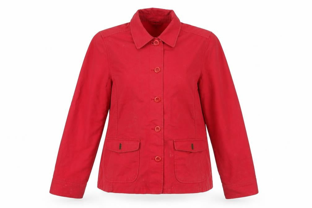 Womens UK Size M Lands' End Red Basic Jacket