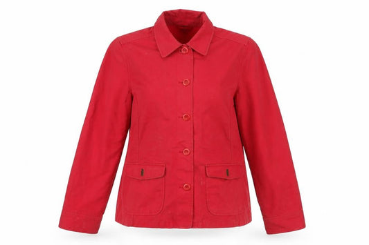Womens UK Size M Lands' End Red Basic Jacket
