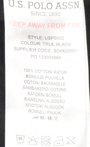 U.S. Polo Assn. Boys' Black Polo Shirt, 12-13 Years