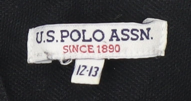 U.S. Polo Assn. Boys' Black Polo Shirt, 12-13 Years