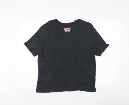 Unisex Adults UK Size M H&M Black Basic T-Shirt