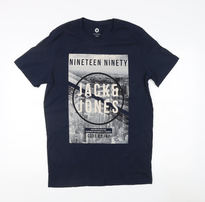 Mens UK Size L JACK & JONES Blue  T-Shirt