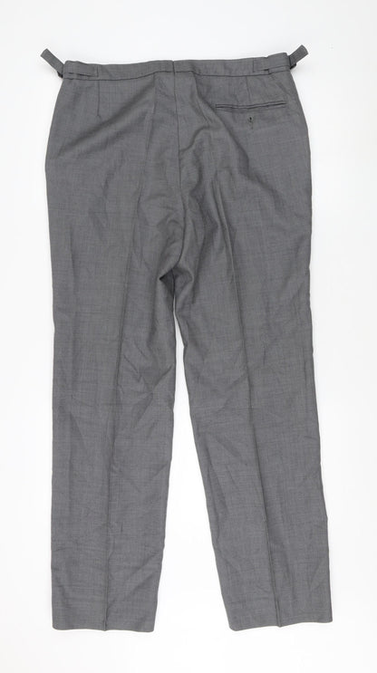 Russell Kollar Men's Grey 36 Regular Trousers