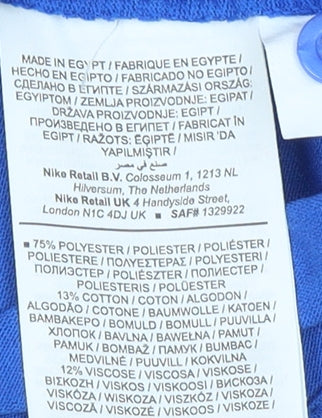 Nike Men's Blue Dri-FIT Polo Shirt L, Quick Dry, Casual