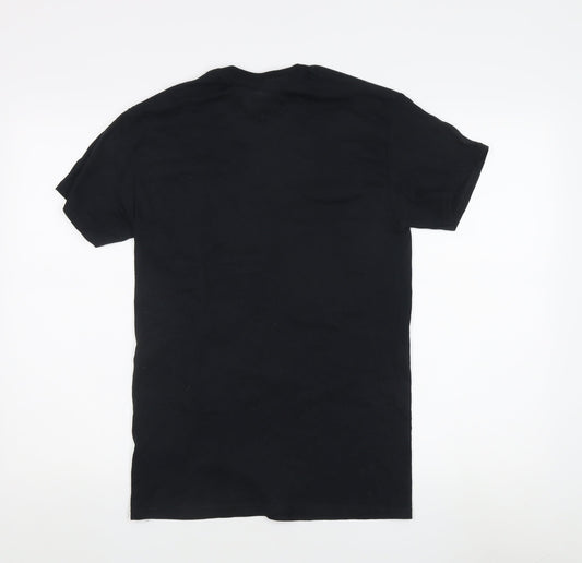 Mens UK Size S Gildan Black  T-Shirt