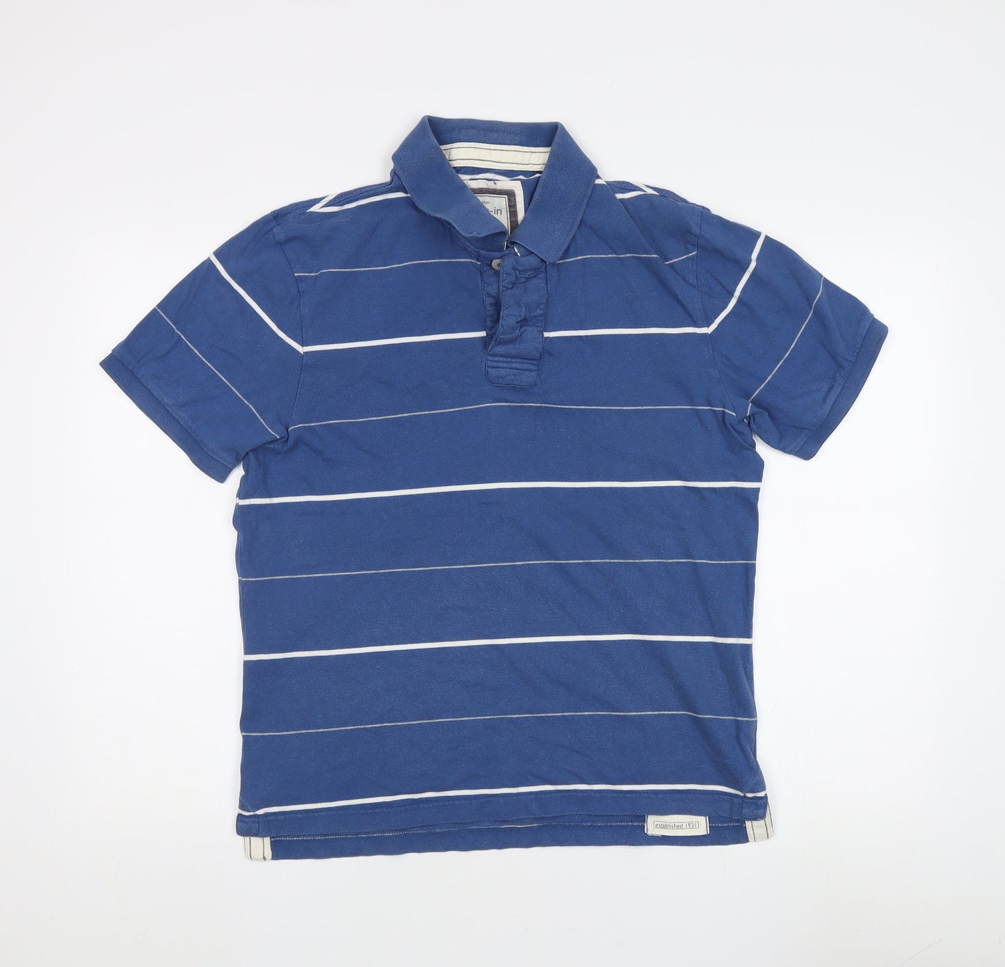 Broken-in Golfer Men's Blue Striped Polo M