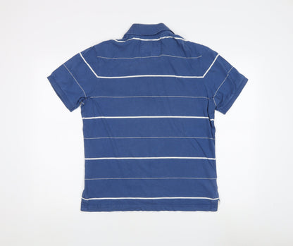 Broken-in Golfer Men's Blue Striped Polo M