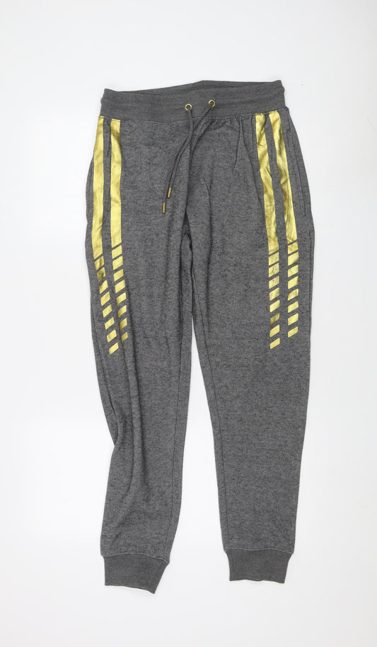 Additional front view of Alex Jones London Men's Grey Jogger Pants S Comfortable