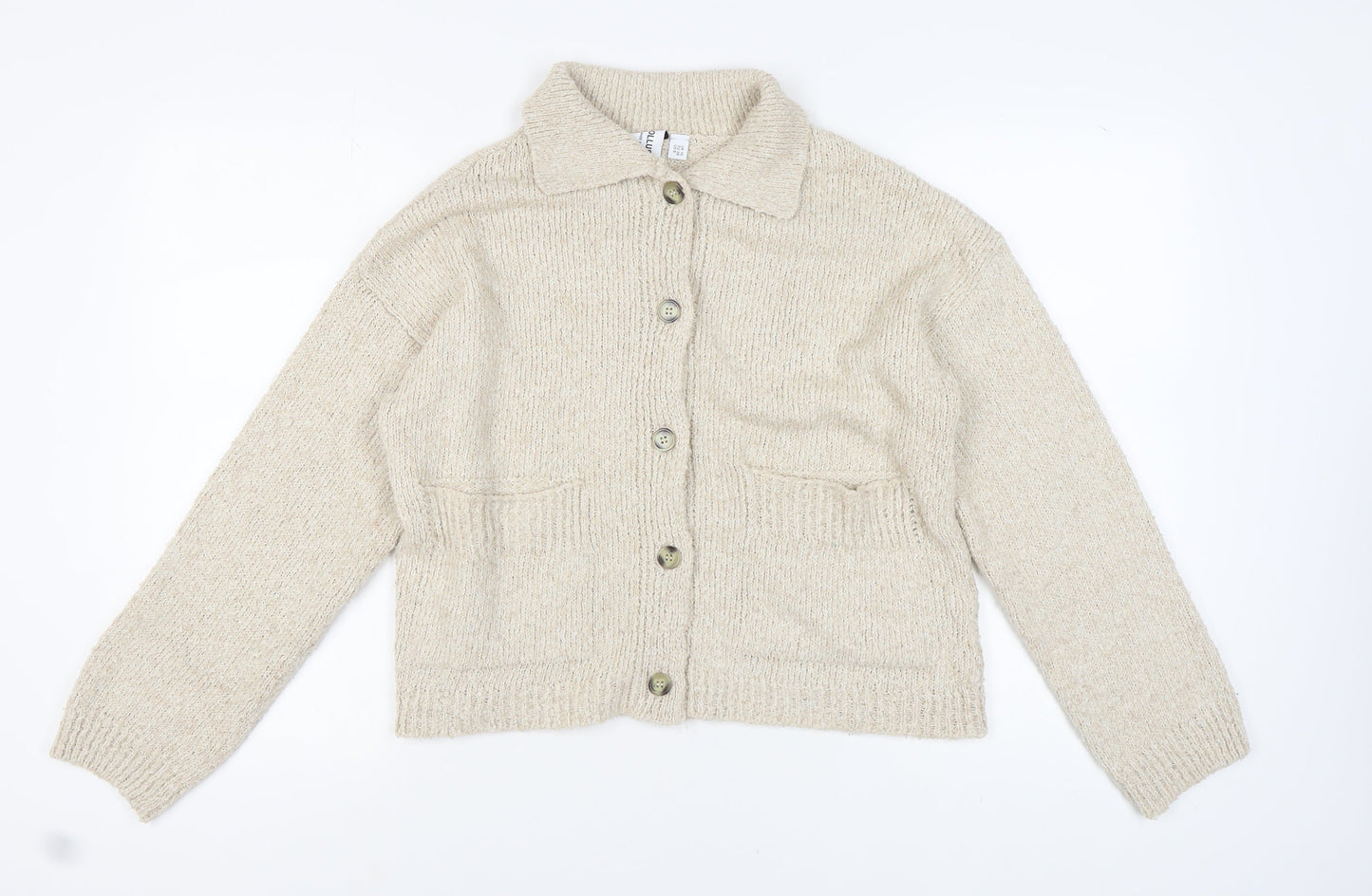 Collusion Women's Beige Button Cardigan Size 10