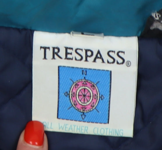 Mens UK Size L Trespass Blue Parka Coat