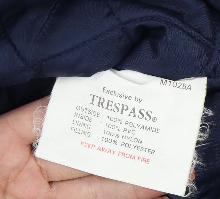 Mens UK Size L Trespass Blue Parka Coat