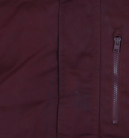 Mens UK Size L Hollister Red Parka Coat