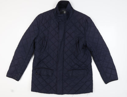 Austin Reed Men's Blue Quilted Jacket L