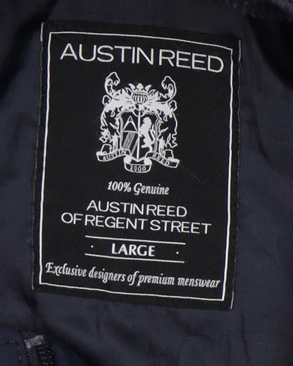 Austin Reed Men's Blue Quilted Jacket L