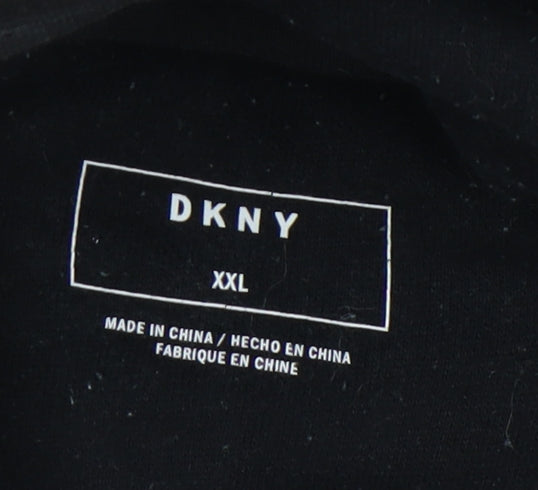 DKNY Unisex Black Pullover Hoodie XL - Casual Comfort