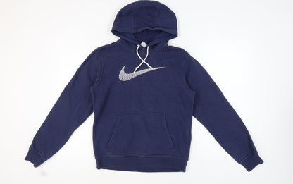Mens UK Size S Nike Blue Pullover Hoodie