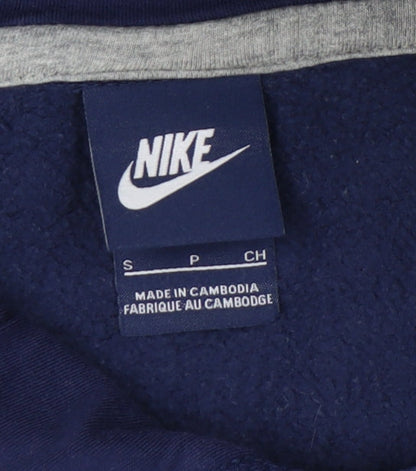 Mens UK Size S Nike Blue Pullover Hoodie