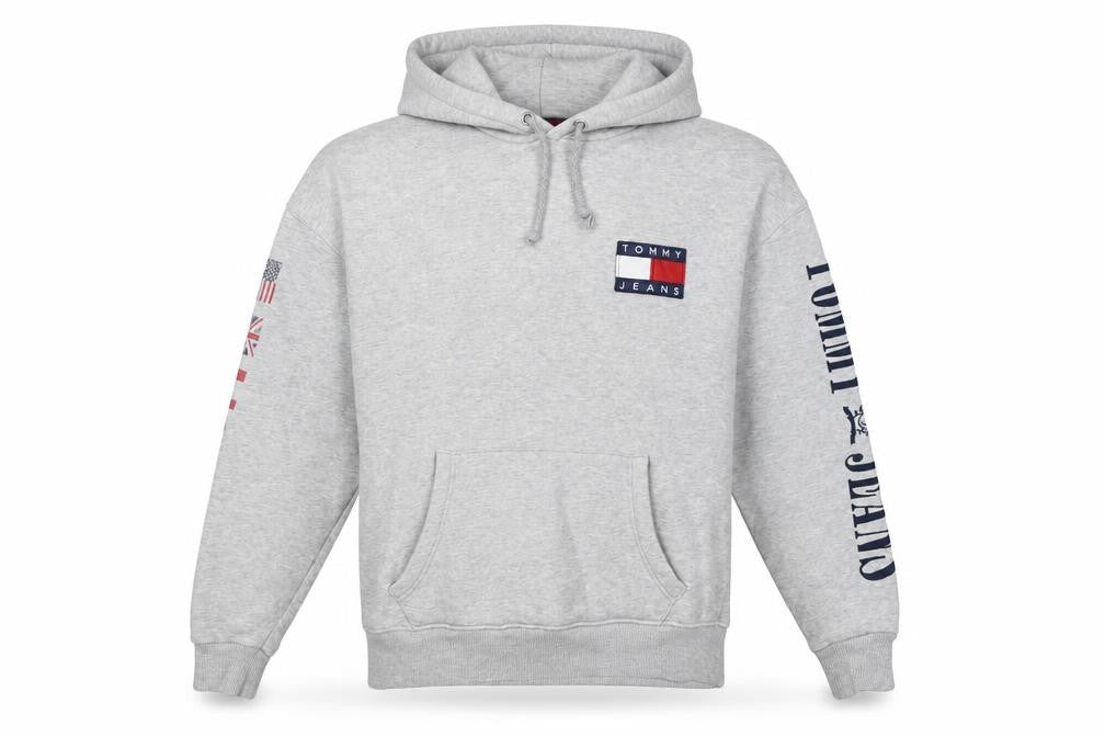 Mens UK Size XS Tommy Jeans Grey Pullover Hoodie