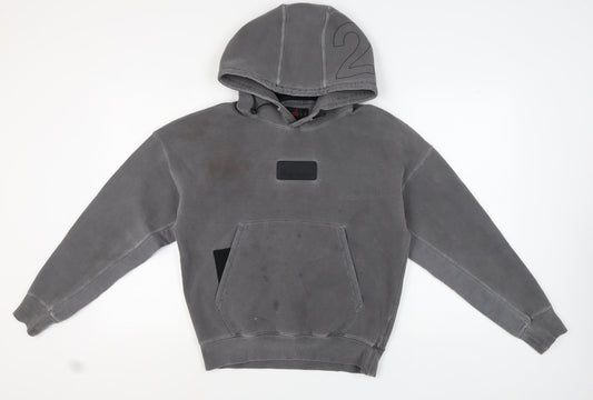 Mens UK Size S Nike Grey Pullover Hoodie
