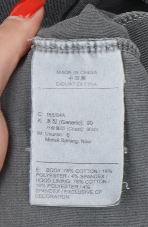Mens UK Size S Nike Grey Pullover Hoodie