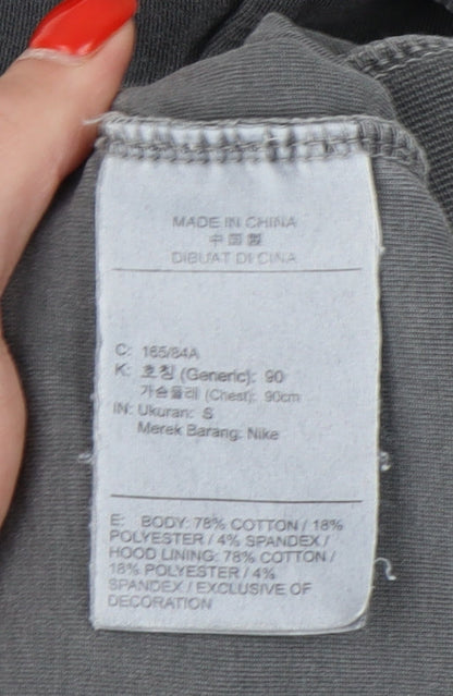 Mens UK Size S Nike Grey Pullover Hoodie