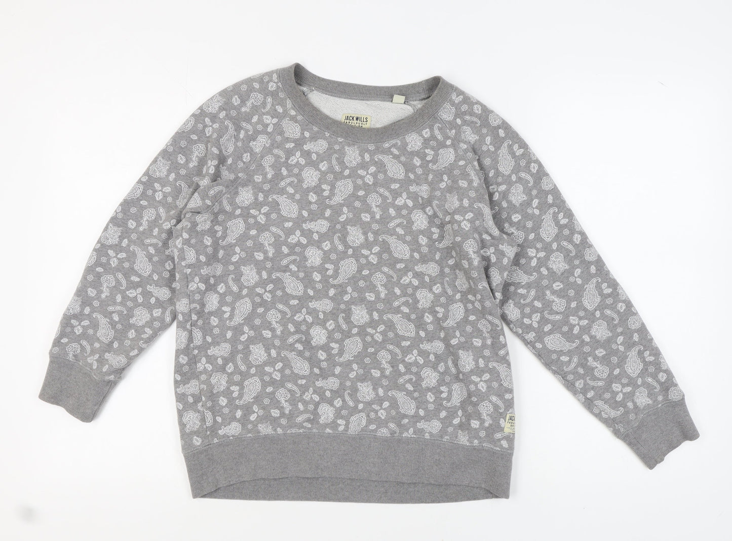 Womens UK Size 12 Jack Wills Grey Pullover Sweatshirt
