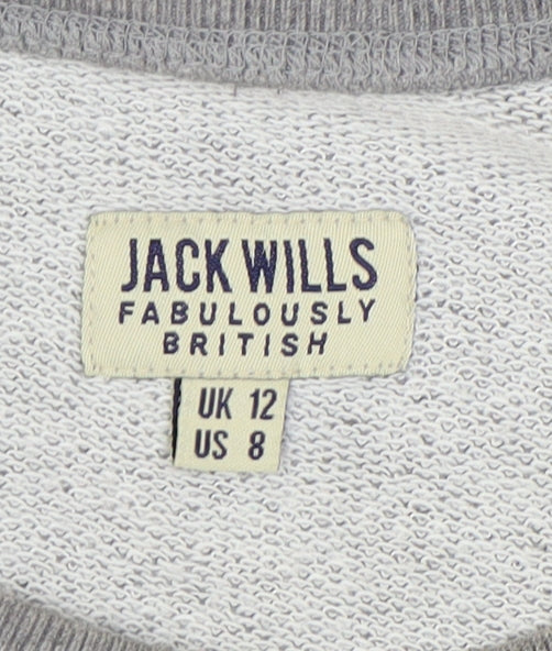 Womens UK Size 12 Jack Wills Grey Pullover Sweatshirt