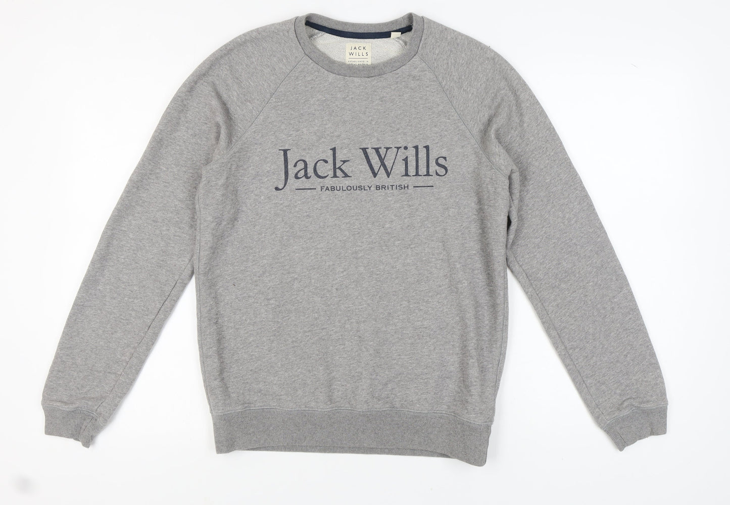Mens UK Size S Jack Wills Grey Pullover Sweatshirt