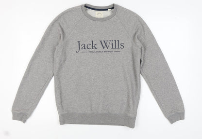 Mens UK Size S Jack Wills Grey Pullover Sweatshirt
