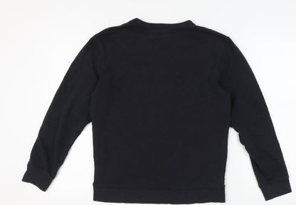 Lee Women's Black Logo Pullover Sweatshirt M