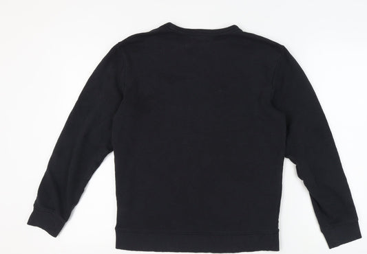 Lee Women's Black Logo Pullover Sweatshirt M