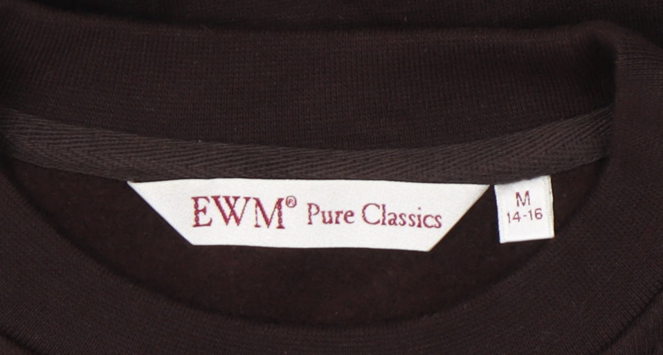 EWM Women's Black Embroidered Sweatshirt, Size M