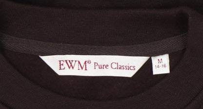 EWM Women's Black Embroidered Sweatshirt, Size M