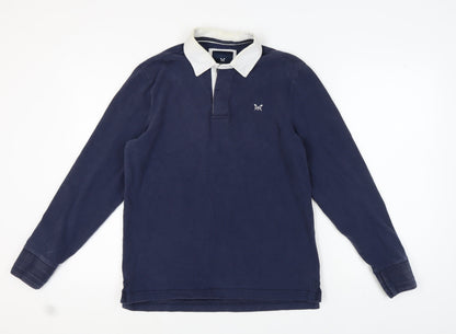 Mens UK Size S Crew Clothing Company Blue Henley Sweatshirt