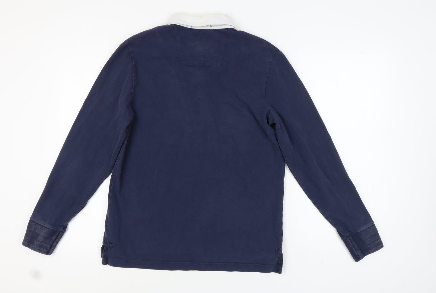Mens UK Size S Crew Clothing Company Blue Henley Sweatshirt