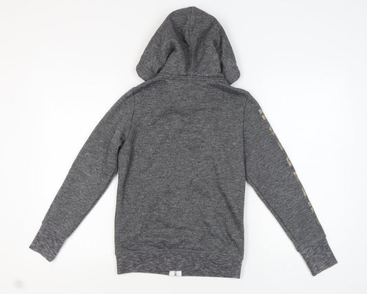 Superdry Women's Grey Full Zip Hoodie Size 10