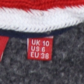 Superdry Women's Grey Full Zip Hoodie Size 10