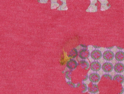 Cotton Traders Women's Red Elephant Print Sweatshirt Size 16
