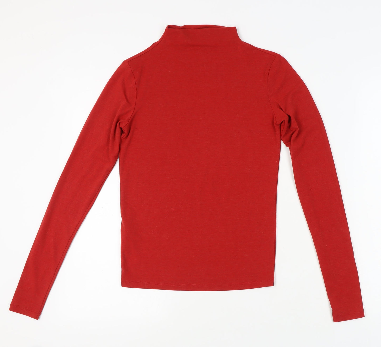 Womens UK Size 10 MNG Red Basic T-Shirt