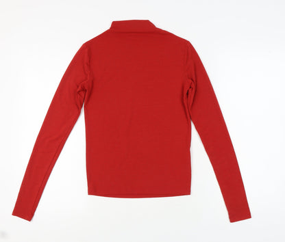 Womens UK Size 10 MNG Red Basic T-Shirt