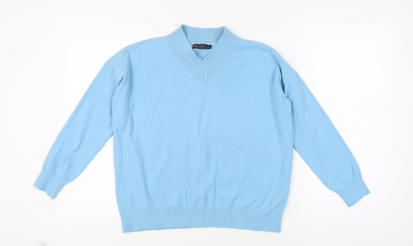 Womens UK Size M Marks and Spencer Blue Pullover Jumper