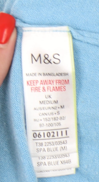 Womens UK Size M Marks and Spencer Blue Pullover Jumper