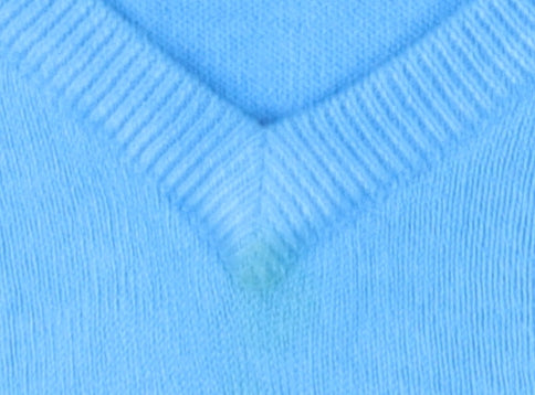 Marks & Spencer Men's Blue V-Neck Pullover Jumper L