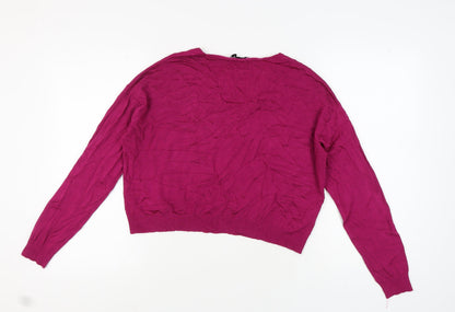 Womens UK Size M MNG Pink Pullover Jumper