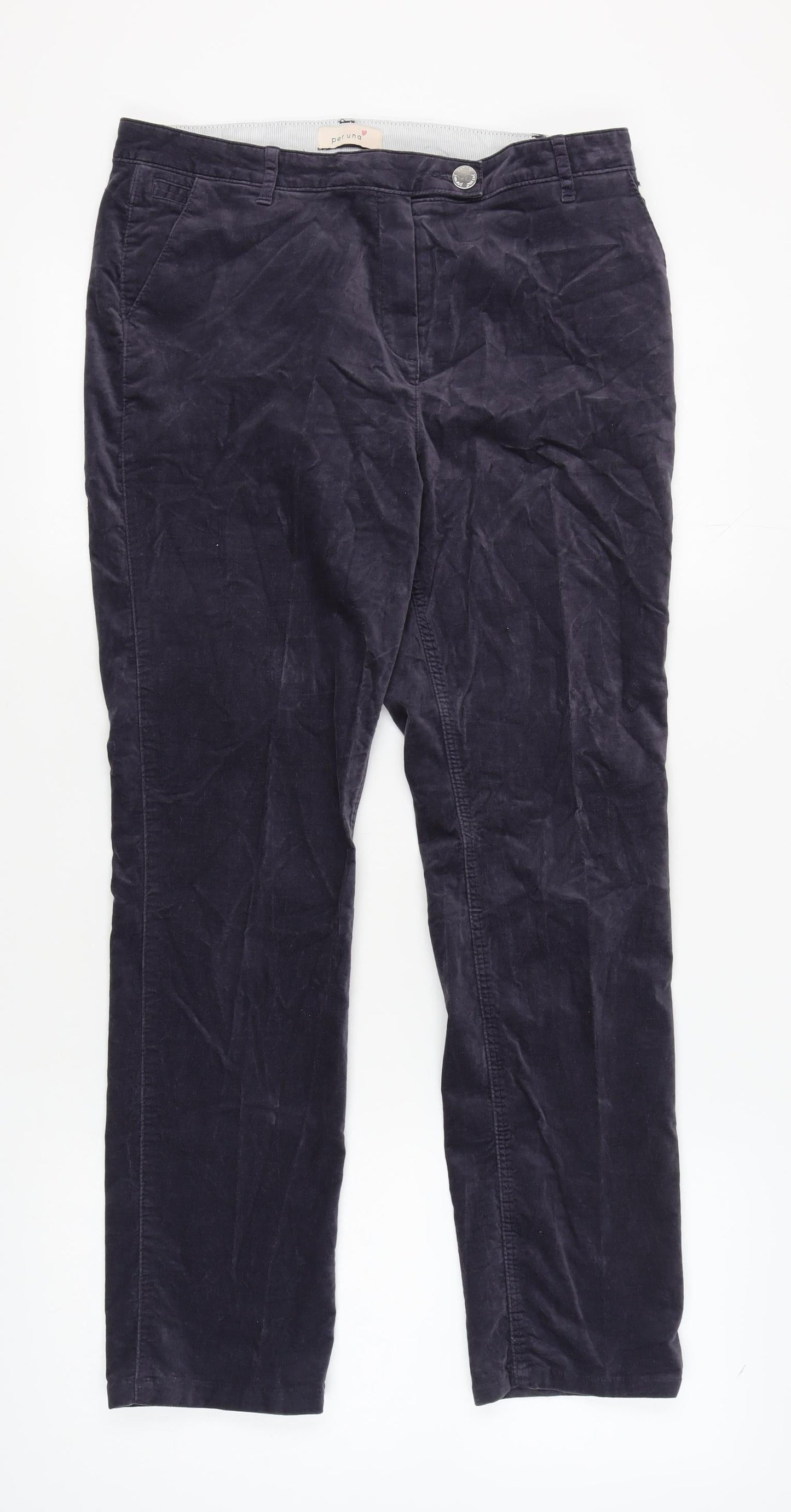 Womens UK Size 14 Marks and Spencer Regular Fit Casual Black Trousers